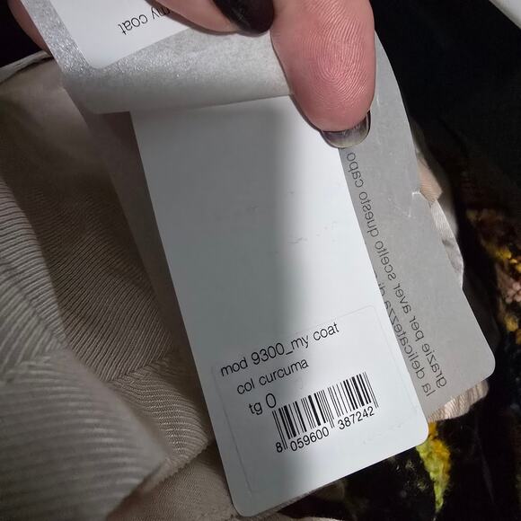 forte_forte Striped Jacquard Bouclé Long Coat Multicolor Marigold Size 0 US 2 - Picture 6 of 15